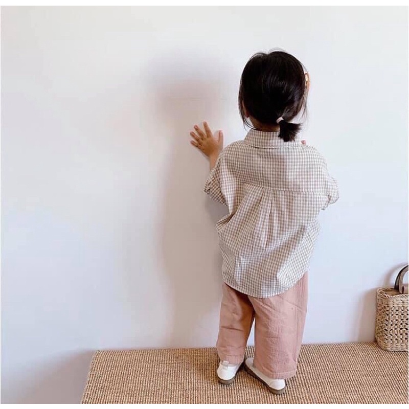 [Ảnh thật] SƠ MI CARO AD 083 PHÙ HỢP CHO BÉ TRAI VÀ BÉ GÁI TỪ 1-5 TUỔI SIZE 80 ĐẾN 120