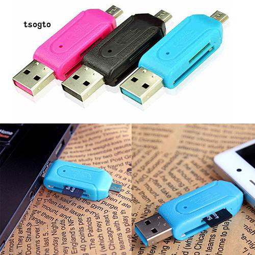 Đầu đọc thẻ nhớ TF SD USB OTG 2 trong 1 siêu tiện lợi