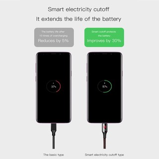 Cáp sạc Lightning/ Type C tự ngắt Baseus C Shape Light