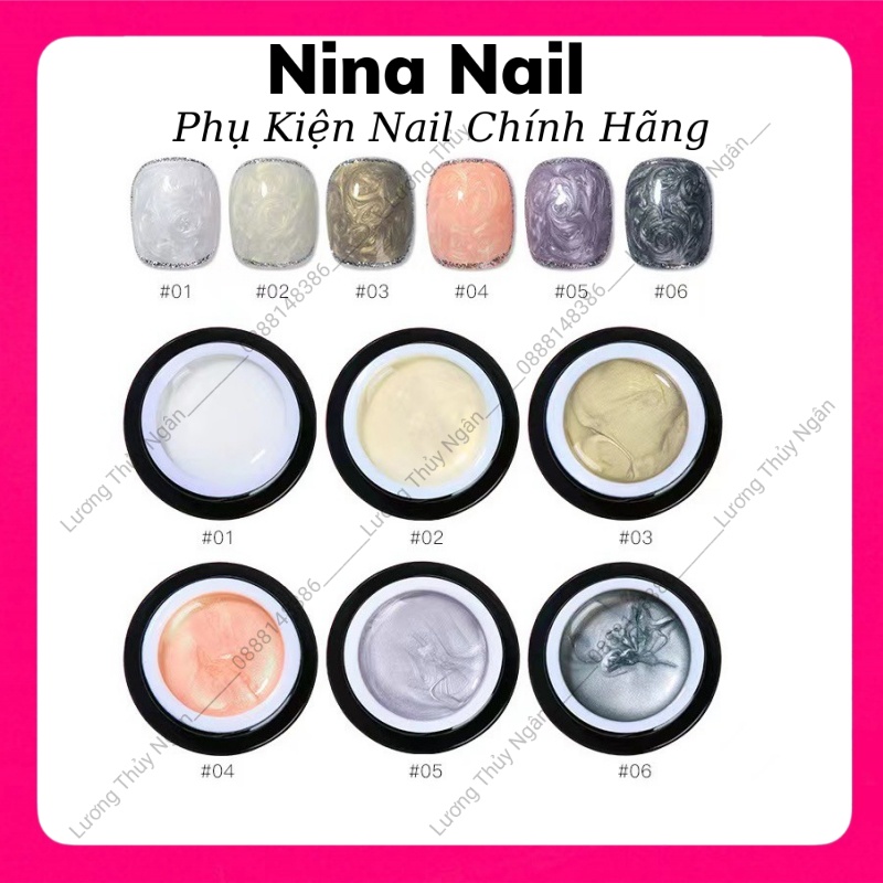 Gel Ánh Trai Nail B281 Cao Cấp 6 Màu Chai 15ml