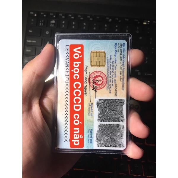 vỏ bọc thẻ căn cước/ATM/bằng lái xe trong suốt có nắp