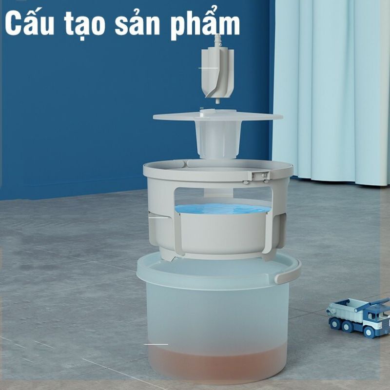 CHỔI LAU NHÀ THÔNG MINH Thế hệ mới Tự Tách Bẩn xoay 360 K8