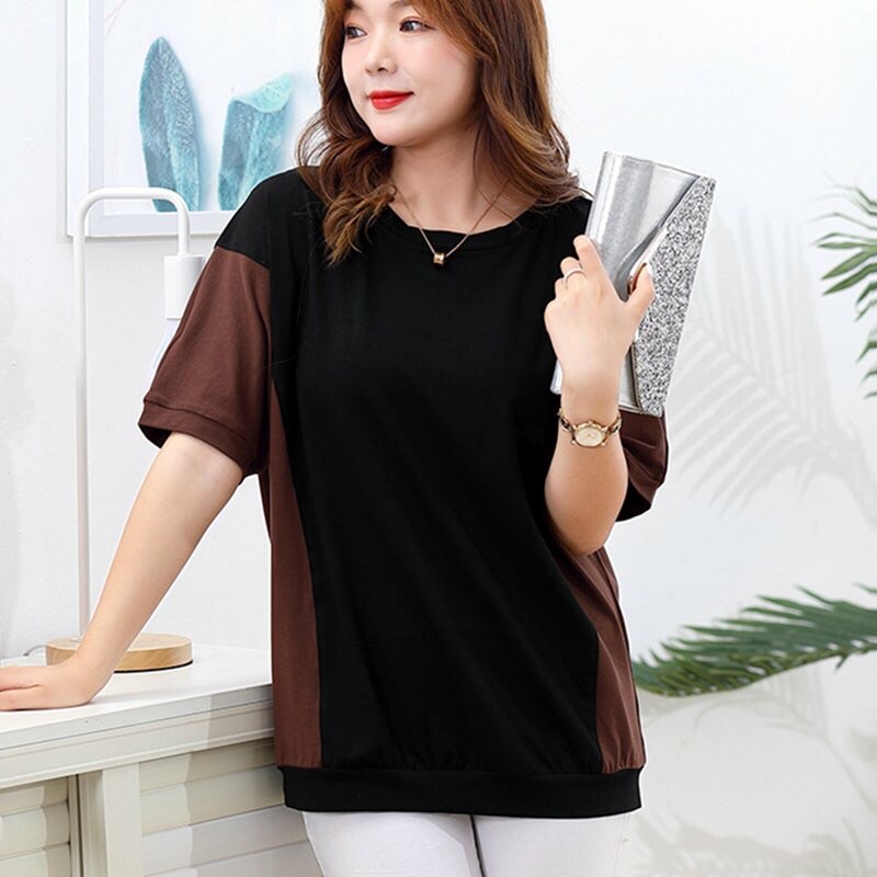 (Bigsize 50-150kg) Áo kiểu bigsize,quần áo dành cho người béo chất liệu co giãn,thấm hút mồ hôi
