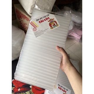 sỉ 1 Gói ống hút trà sữa Zin trong -đen cao cấp phi 6 /8 /12 hút cà phê sinh tố trà sữa