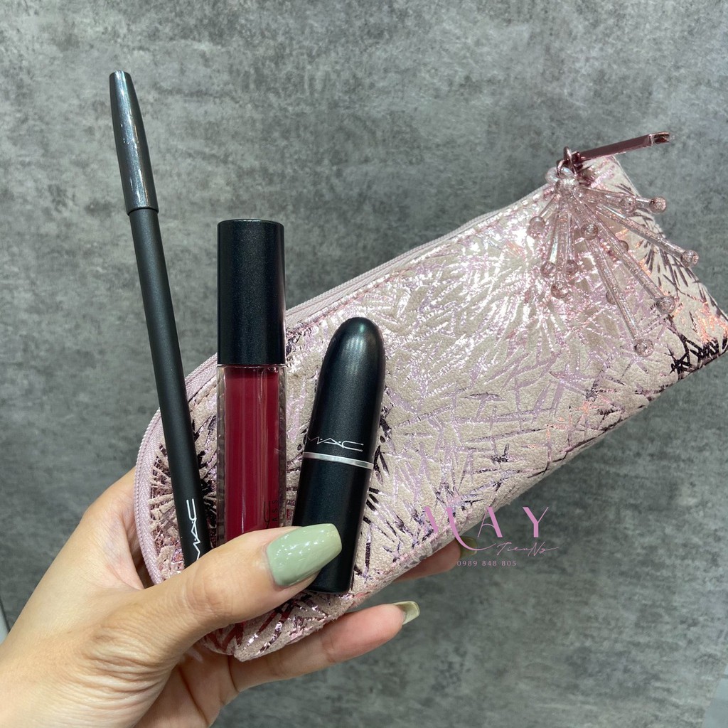 Bộ Sưu Tập Son Môi Makeup Set MAC Holiday Firewerk It Lip Kit Berry