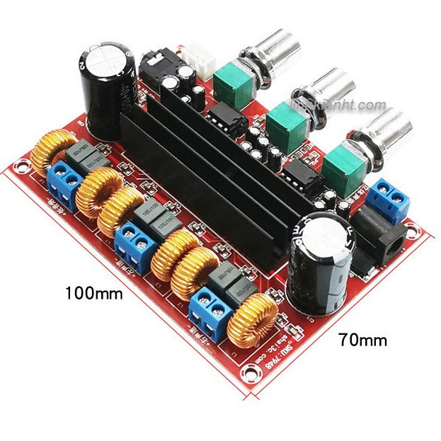 TPA3116D2  Mạch khuếch đại công suất 2.1 chíp kép TDA3116 TPA3116 12V-24V  2 * 50W + 100W