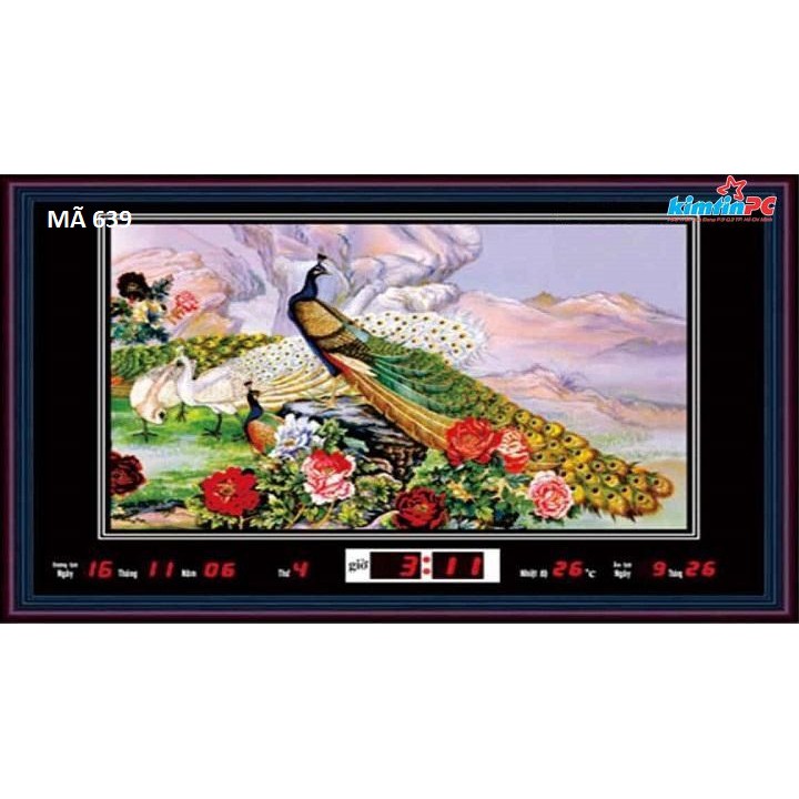 Lịch vạn niên - Tranh đèn (chớp) – 48x68cm – mã 639