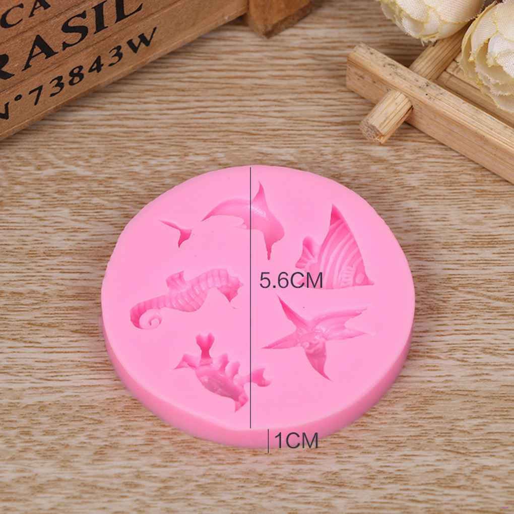 Khuôn silicone họa tiết động vật biển trang trí bánh ngọt đa năng