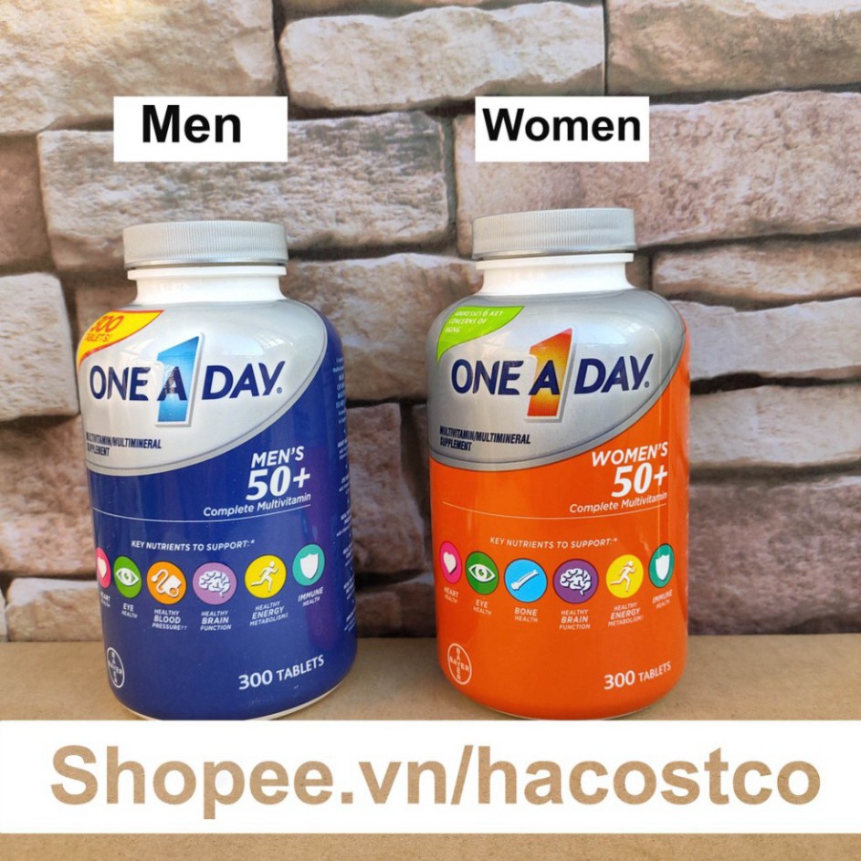 SIÊU RẺ SIÊU RẺ Viên uống One a day Men's , Women's 50+ Multivitamin 300 viên của Mỹ - Bổ sung vitamin tổng hợp men wome