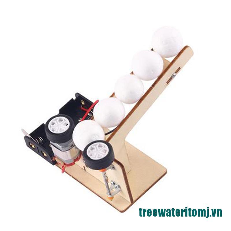 【new】Electric Ball Pitching Machine DIY Science Experiment Model Educational Kit Toys
