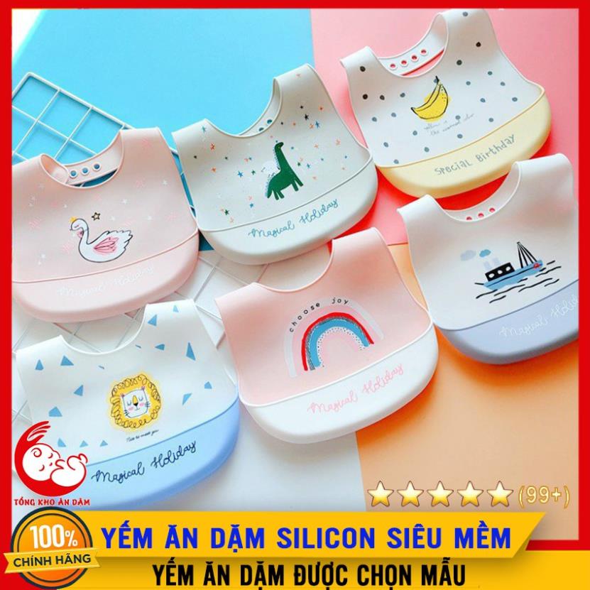 Yếm Ăn Dặm Có Máng- Silicon