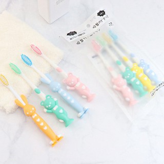 Sét 4 Bàn Chải Đánh Răng Cho Bé Hình Thỏ Gấu