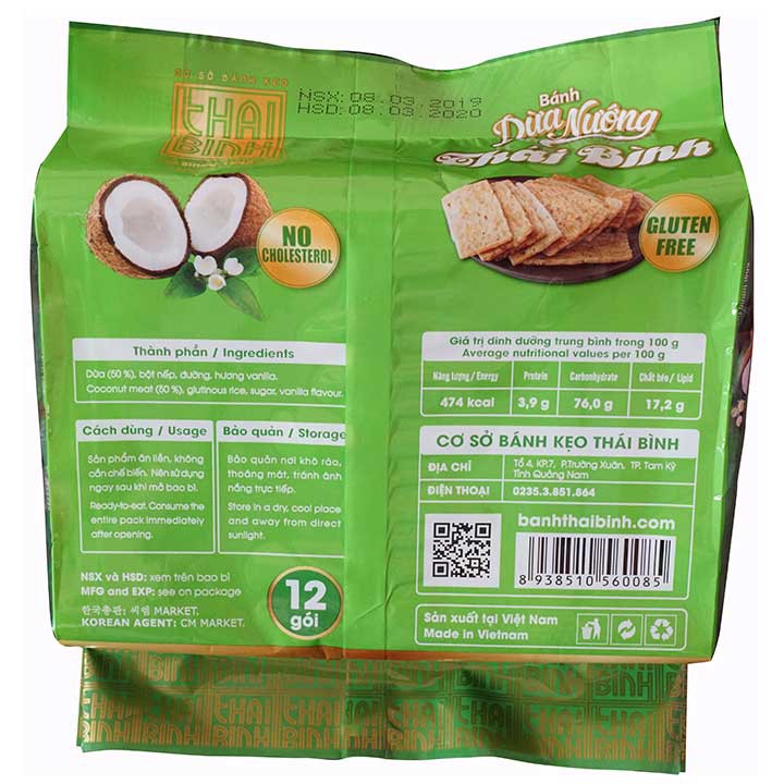 Set 7 bịch bánh dừa nướng 180g | BigBuy360 - bigbuy360.vn