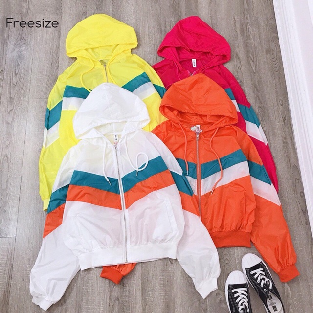 Áo khoác dù cầu vồng hot trend---ảnh thật tấm cuối | BigBuy360 - bigbuy360.vn