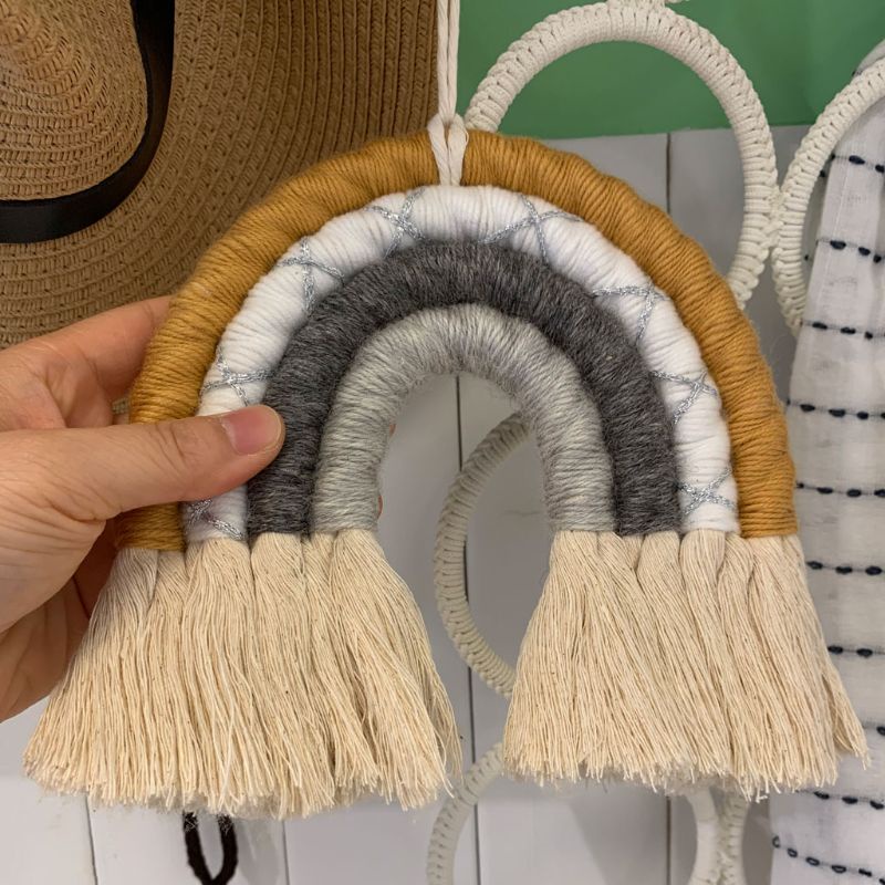 Phụ Kiện Cầu Vồng Đan Dây Treo Trang Trí Phòng Bé