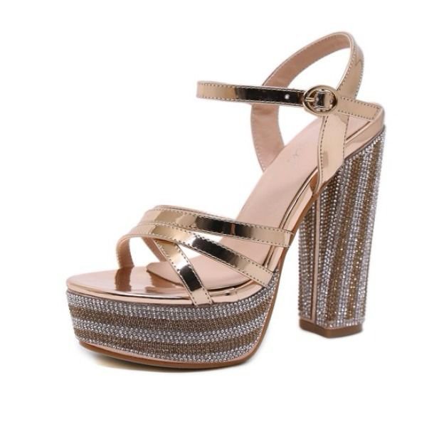 Giày Sandal Cao Gót 14cm/15cm Thiết Kế Sành Điệu Cho Nữ