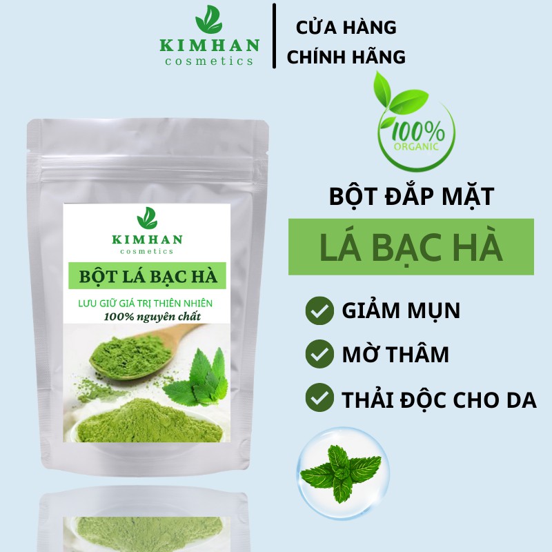 Bột Lá Bạc Hà  FREE SHIP 🥑 TẶNG CỌ/QUE  100gr Bột Lá Bạc Hà Nguyên chất Handmade