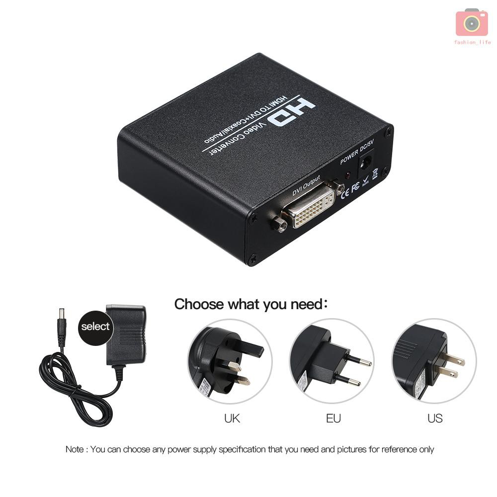 Bộ Chuyển Đổi Âm Thanh Kỹ Thuật Số Hd Sang Dvi 3.5mm Cho Dvd Stb Playstation