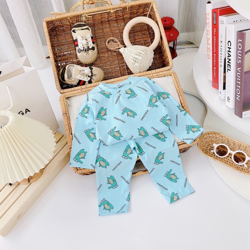 Combo 2 bộ Cotton cho bé trai /bé gái từ 8-18kg màu ngẫu nhiên