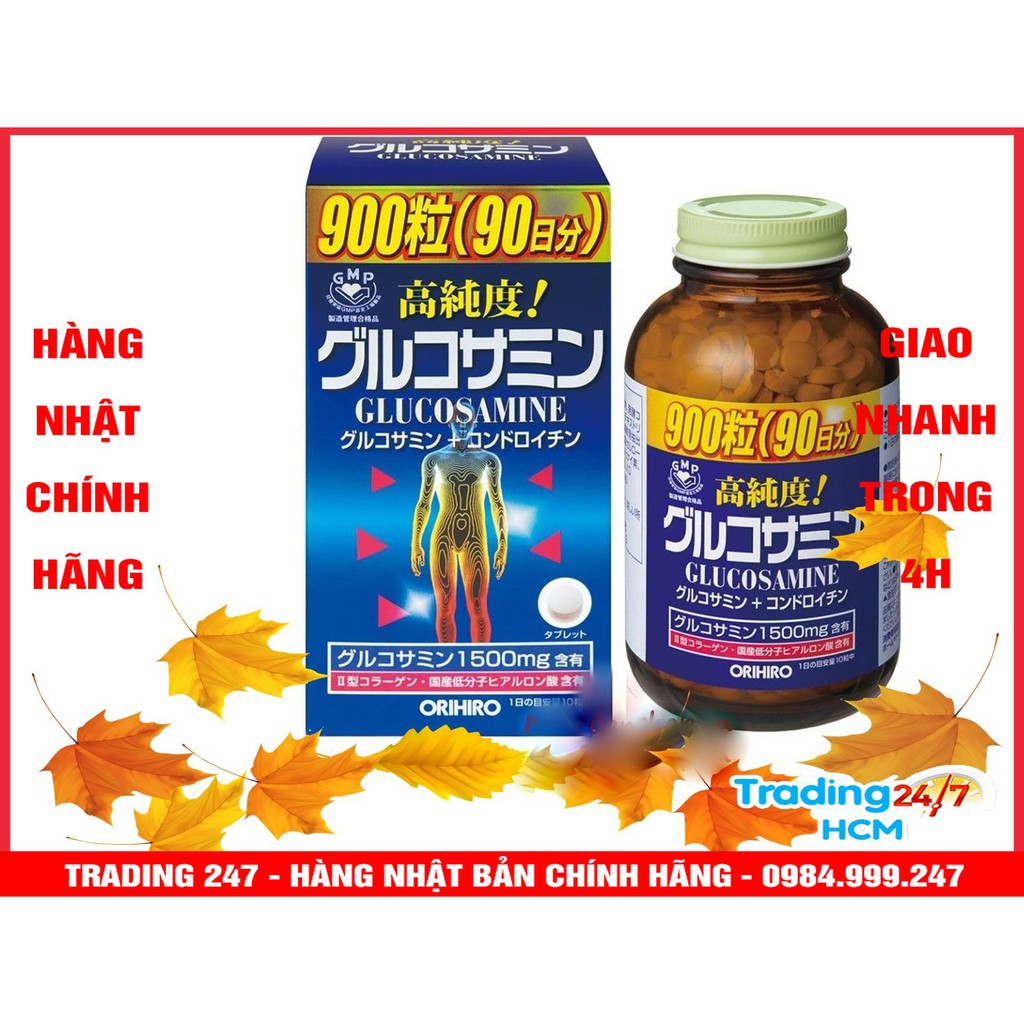 [Mã COSDAY giảm 50k đơn 250k] [Giao hàng HN - 4h ] Viên xương khớp Glucosamine Orihiro 1500mg 900 viên Nhật Bản