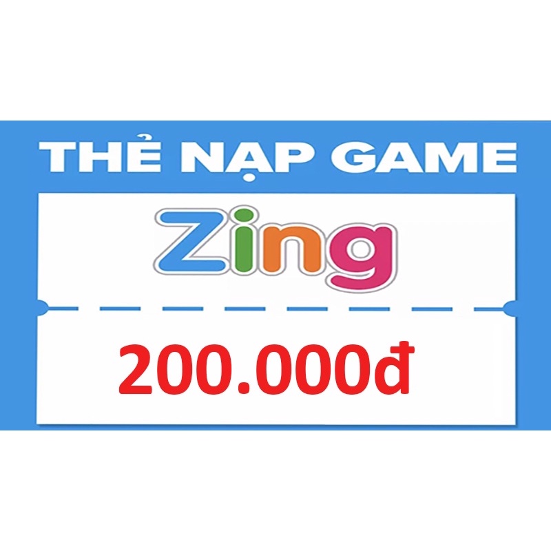 Mã thẻ zing 200k