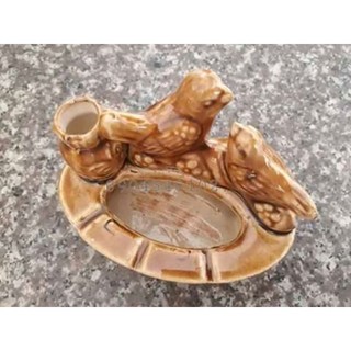 Gạt tàn gốm sứ Nam bộ đôi chim xưa