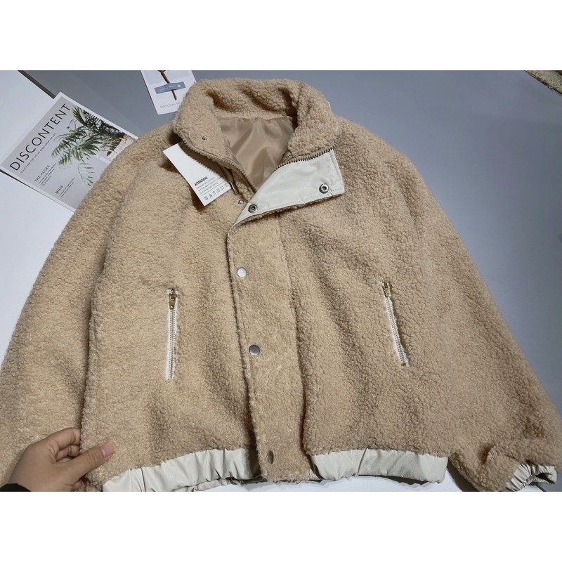 Áo Khoác Bomber Lông Cừu - Áo bomber nữ | BigBuy360 - bigbuy360.vn