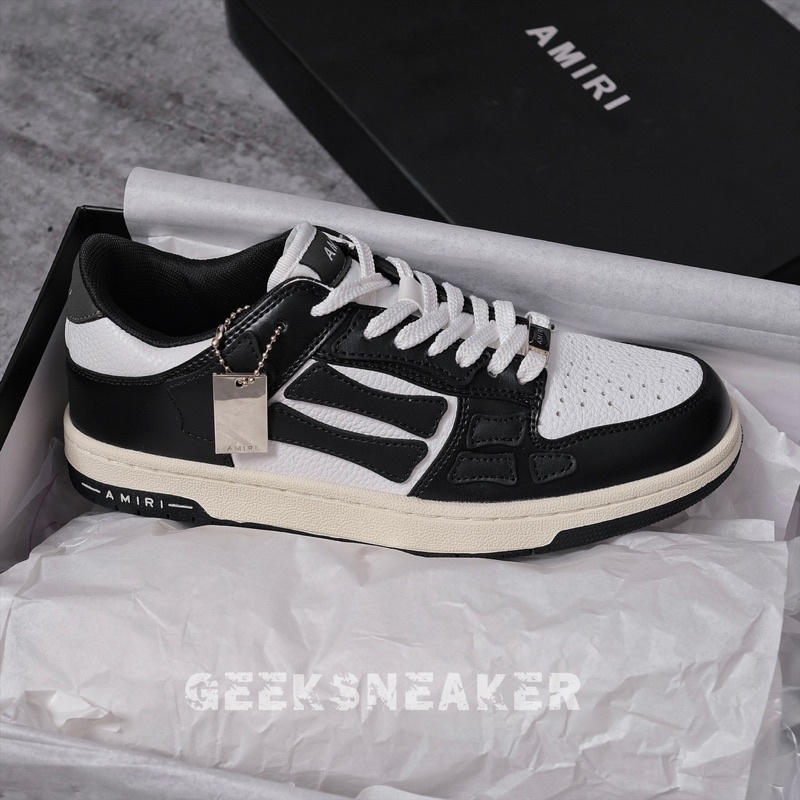 [GeekSneake] Giày Sneaker Cổ Thấp - AMIRI Skeleton low-top sneakers [ Black ]