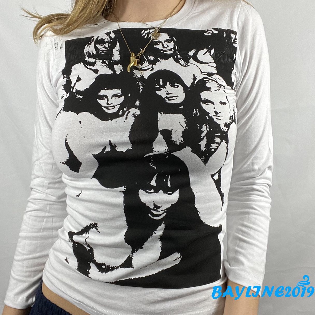 Áo Thun Nữ Dài Tay Cổ Tròn Thời Trang Hàn