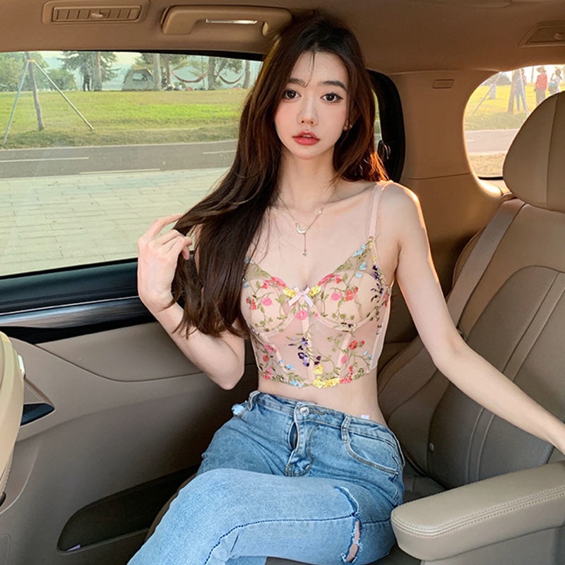 Áo Lót Ren Siêu Mỏng Thêu Họa Tiết Tai Thỏ Quyến Rũ Cho Nữ