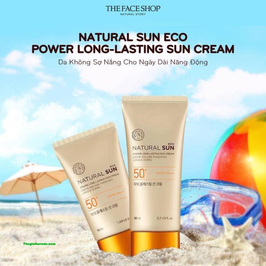 Kem chống nắng đa chức năng NATURAL SUN ECO POWER LONG-LASTING SUN CREAM SPF50+ PA+++ 80ML