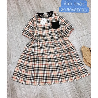 VÁY BABYDOLL KẺ CARO BBR DÁNG SUÔNG BASIC