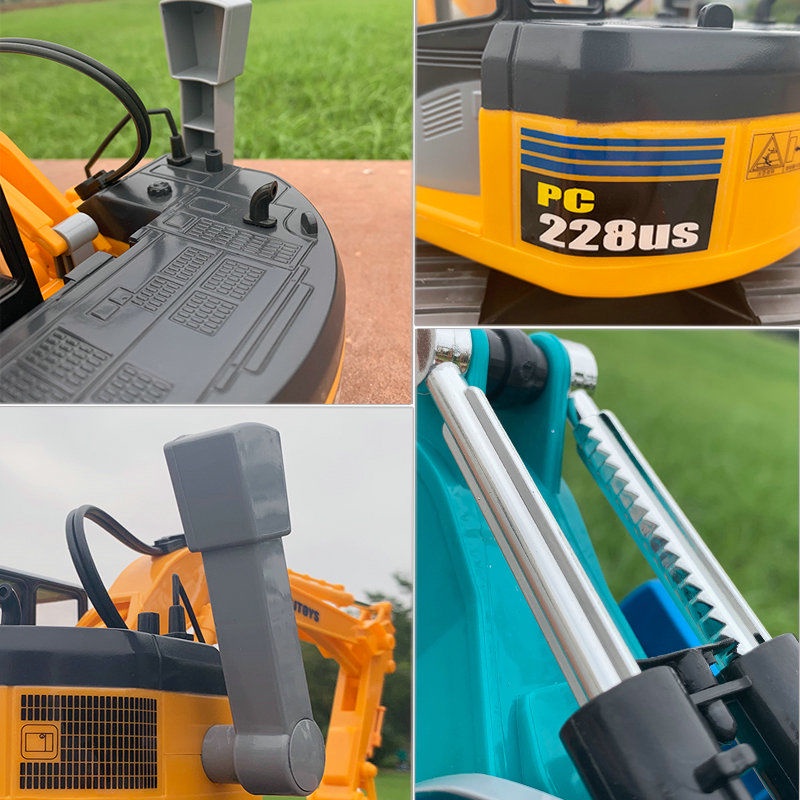 ☌Xe xây dựng mô hình máy xúc đồ chơi mô phỏng cơ khí lớn