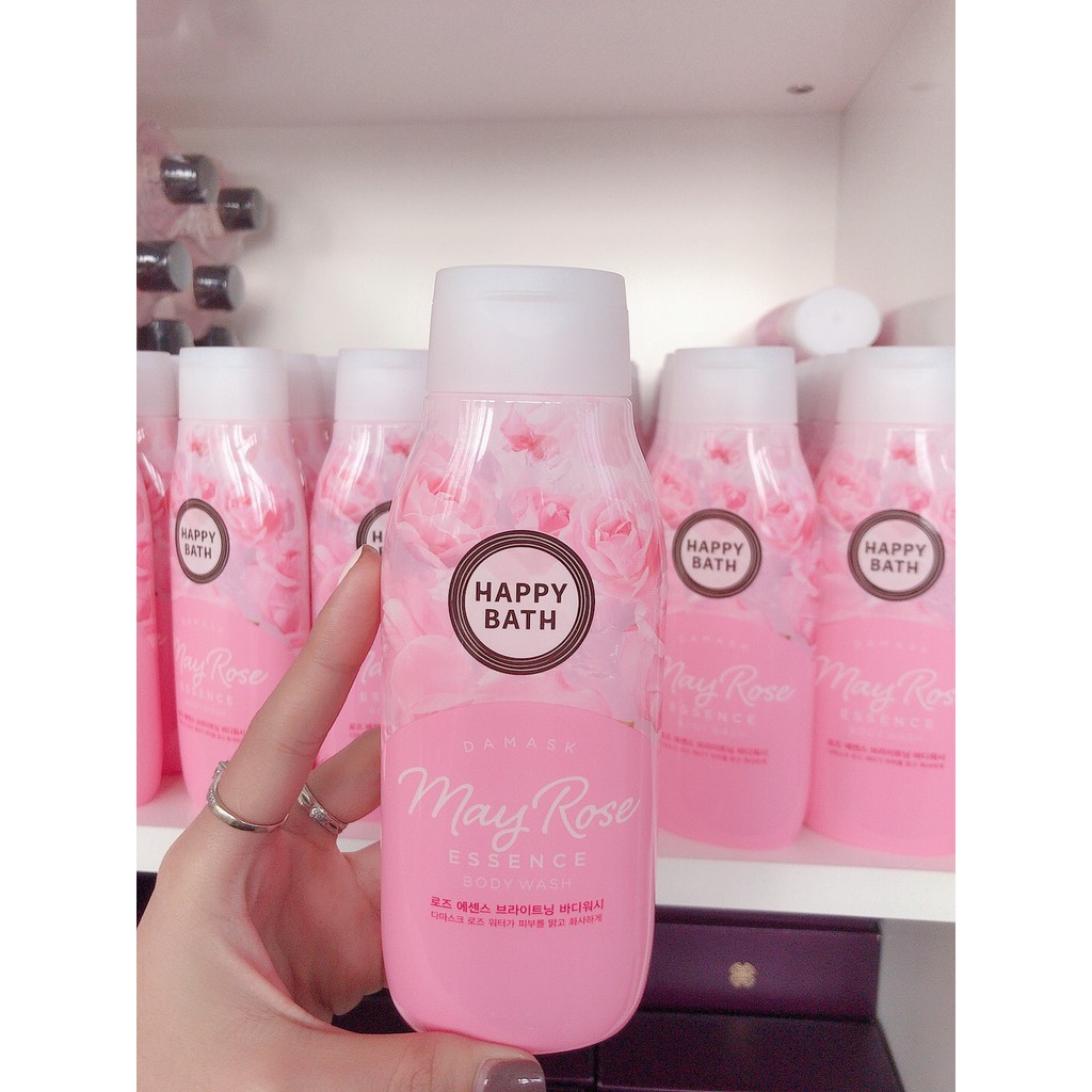 Sữa Tắm Tinh Chất Hoa Hồng Happy Bath May Rose Essence Body Wash Dưỡng Ẩm, Sáng Da