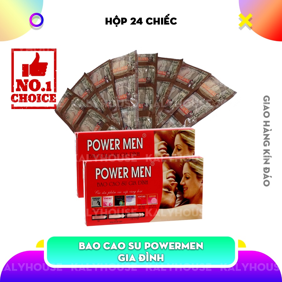 Bao cao su Powermen Gia Đình đỏ Hộp 12 Chiếc siêu mỏng