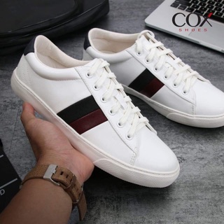 Bata trắng sọc đỏ đen