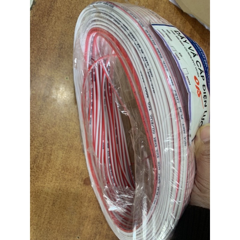 Combo 5m 10m dây đôi 0,5 lõi đồng tặng cầu đấu