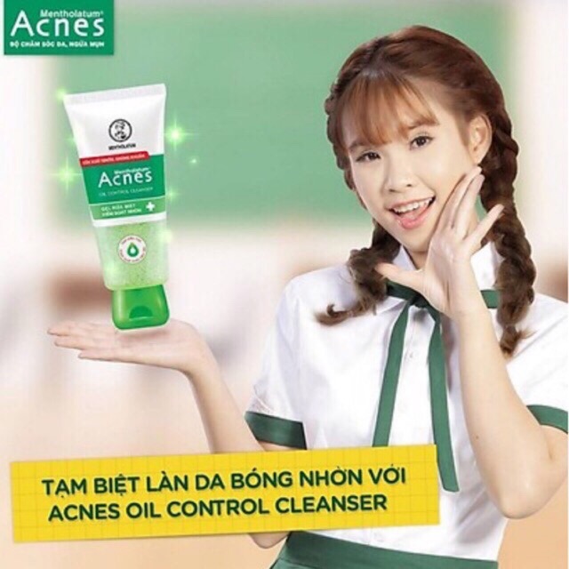 Gel rửa mặt kiểm soát nhờn ngăn ngừa mụn acnes oil control cleanser