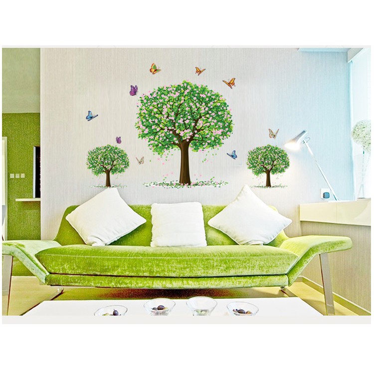Decal trang trí cây xanh ⚡ FREESHIP ⚡ mùa xuân AmyShop DCX053 ( 70 x 115 cm)