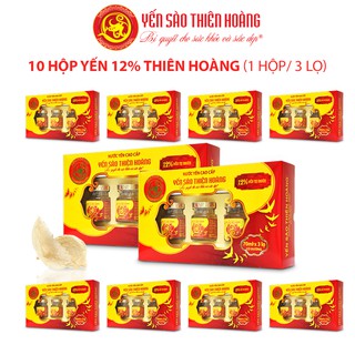 [ Combo 10 Hộp ] Yến Thiên Hoàng 12% ( 3 Lọ/ Hộp)