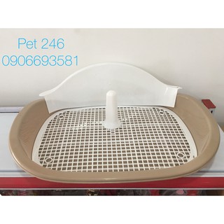Khây vệ sinh cho Chó hình bán nguyệt có vách - 1 Size 55x35