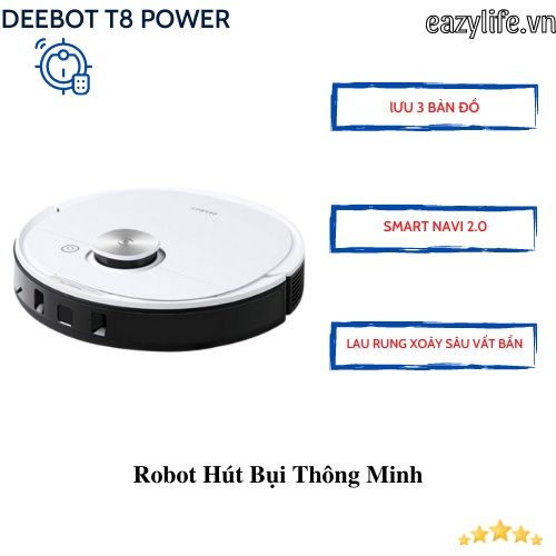 Robot hút bụi lau nhà Ecovacs Deebot T8 Power/ T8 Max - Robot hút bụi, lau nhà Sẵn