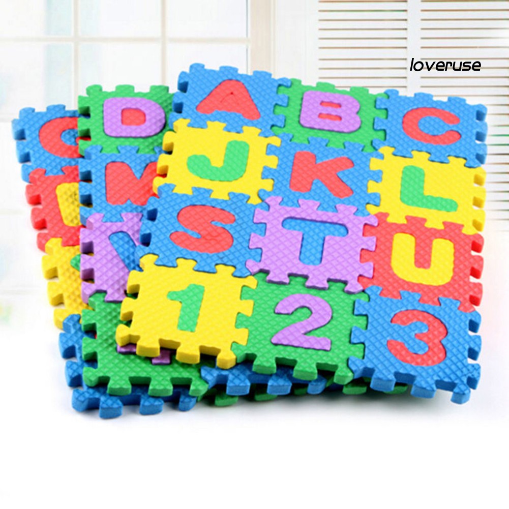 Set 36 Miếng Xốp Ghép Hình In Chữ Cái Cho Bé