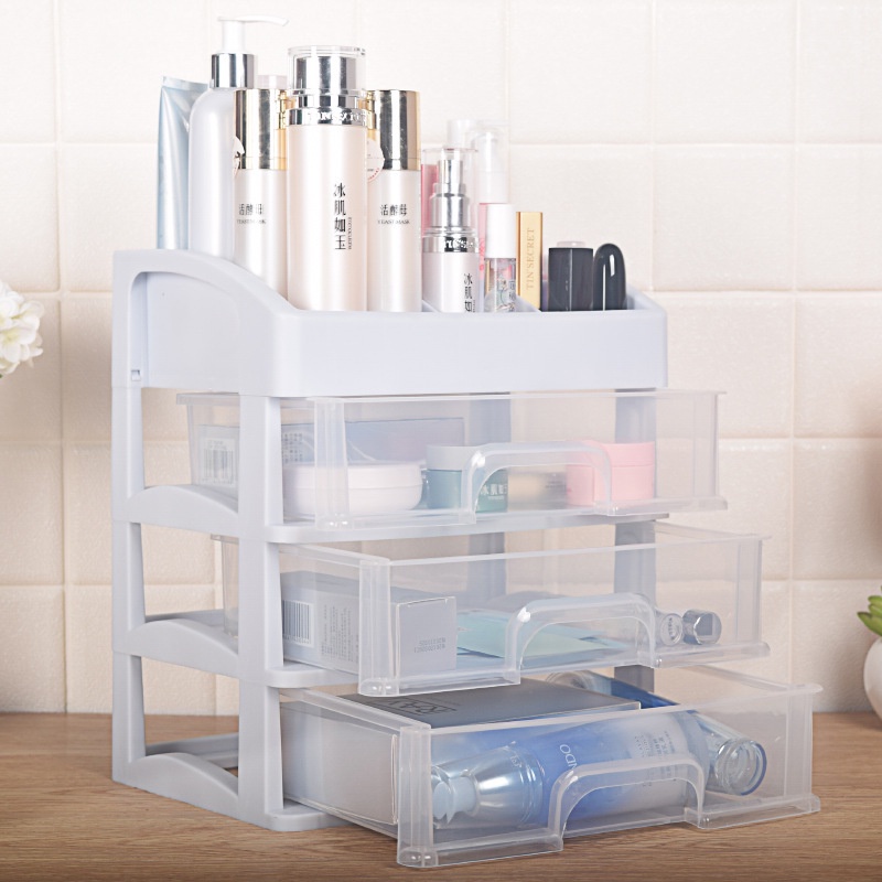 Ngăn Kéo Đựng Đồ Trang Điểm / Đồ Trang Điểm 3 Lớp Dạng Ngăn Kéo 3 Lớp Màu Trong Suốt Chống Bụi