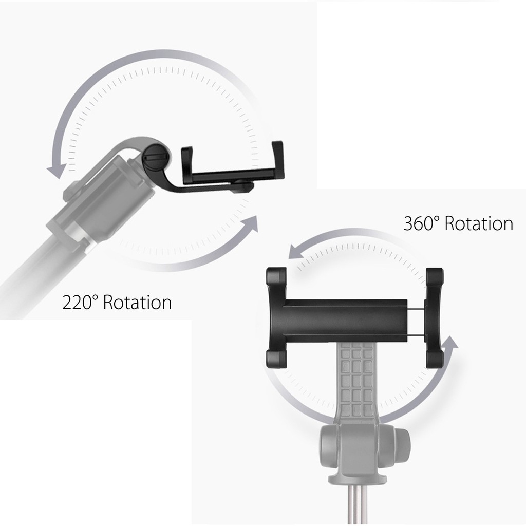 Gậy selfie kiêm giá đỡ cho điện thoại Android/ IOS có điều khiển từ xa kết nối Bluetooth 3 trong 1 linh hoạt 360 độ | BigBuy360 - bigbuy360.vn