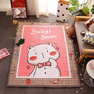 Thảm cotton chần bông hình baby bear 2.0