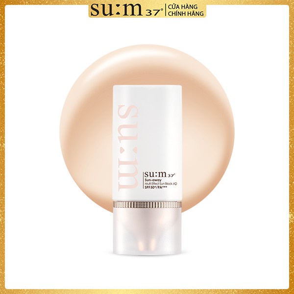 [Mã COSLUX03 giảm 120K] Kem chống nắng kem lót dưỡng trắng Su:m37 Sun-away Multi Effect Sunblock AD SPF50+ PA+++ 50ml