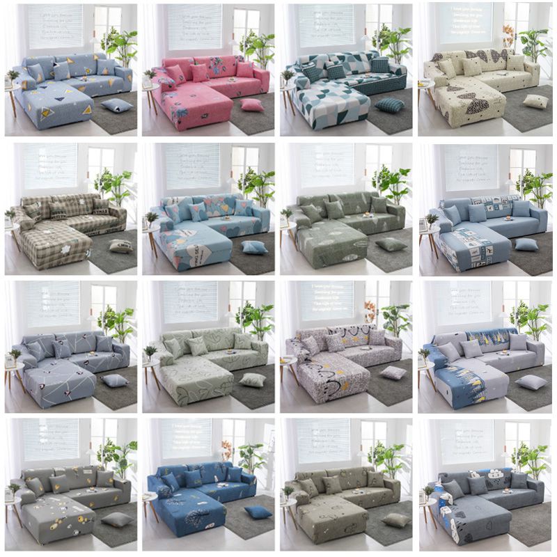 Vỏ Bọc Ghế Sofa 1 / 2 / 3 / 4 Co Giãn In Họa Tiết