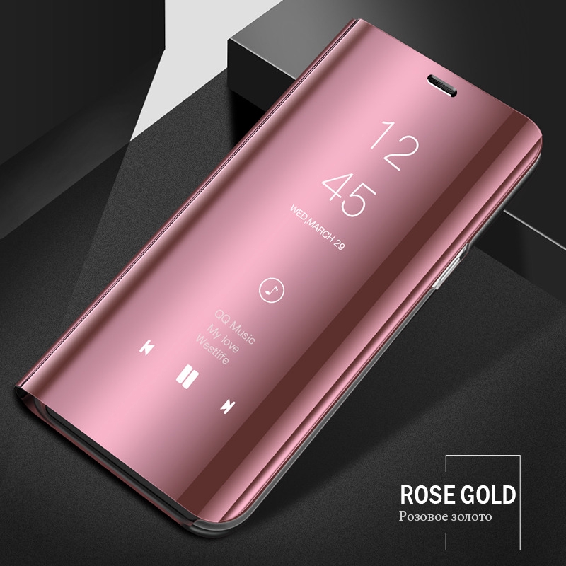 Bao Da Điện Thoại Nắp Lật Tráng Gương Thông Minh Cho Xiaomi Redmi Note 3 4 4x 5 5a 6 7 8 Pro Ốp