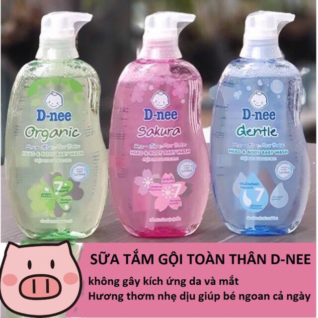 Chai Sữa tắm gội toàn thân Dnee Pure